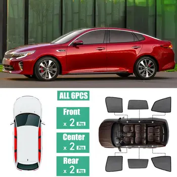 

For Kia K5 2016-2018 6Pcs Windows Sunshade UV Ray Protector Mesh Block Privacy Visor