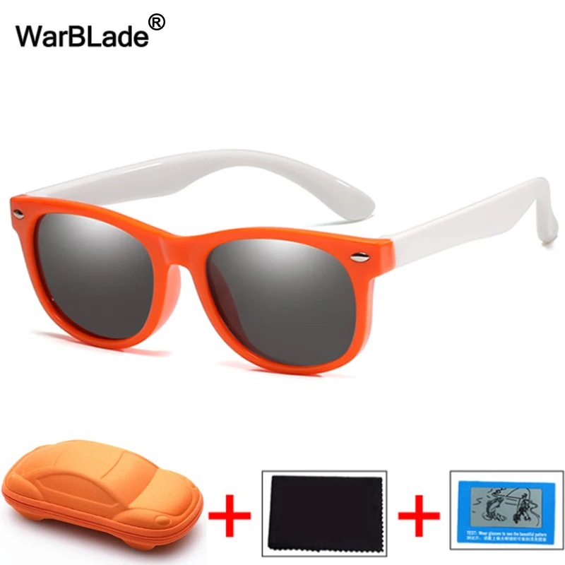 WarBlade Polarized Kids Sunglasses Silicone Flexible Children Sun Glasses UV400 Fashion Boy Girls Baby Shades Eyewear with Boxes polarized sunglasses kids sunglasses