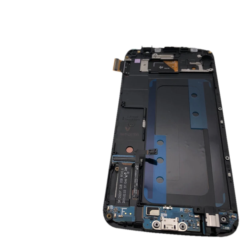 Не сжигающий тени 5,1 ''Супер Amoled lcd s дисплей для samsung Galaxy S6 G920i G920P G920f G920V G920A G920 lcd рамка сенсорный экран - Цвет: G920F FRAME gold