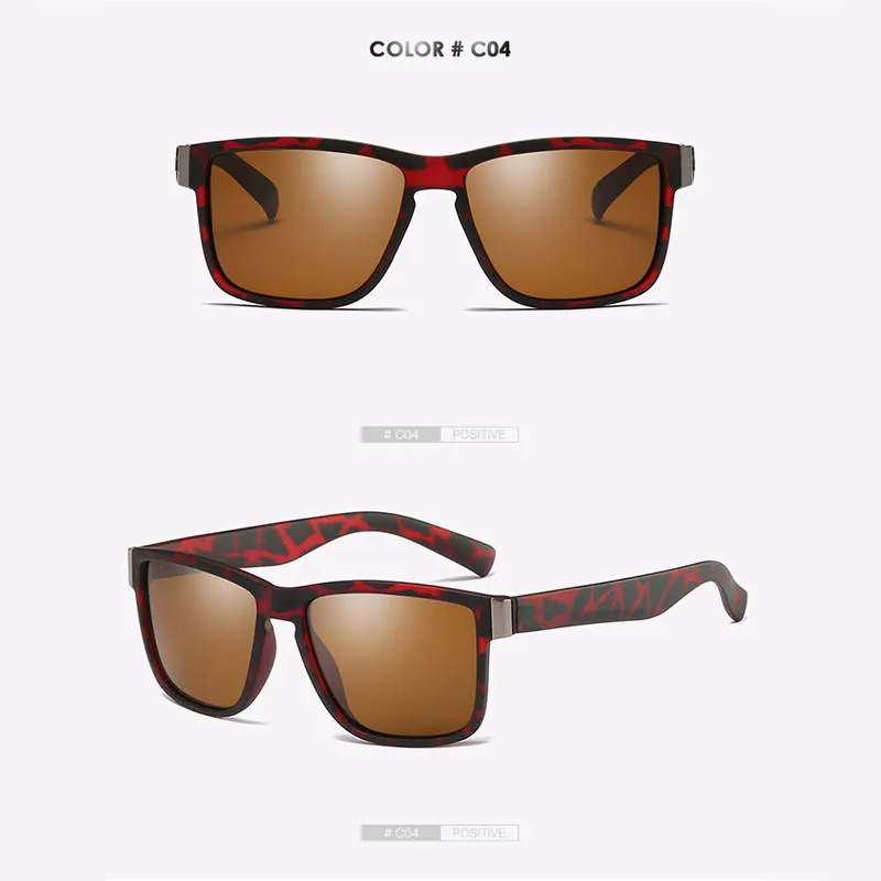 C04 Очки для вождения, брендовые, дизайнерские, UV400, Gafas, поляризационные, мужские солнцезащитные очки, очки ночного видения, Oculos de sol, спортивные очки - Цвет линз: C04