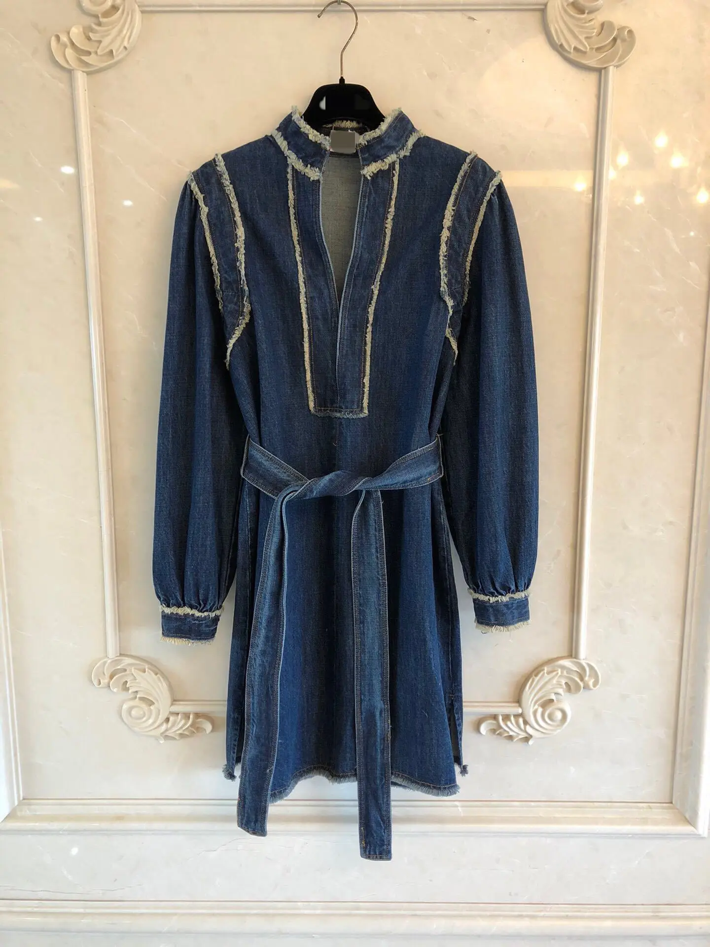 

LouLan Queen Long Sleeve Women Dress Runway/Summer /Denim/Maxi/Party/Boho/Beach/Elegant/Floral/Casual/Dress Robe ete femme 2020