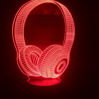 

The Alarm Clock Base The Headset 3D Lamp Best Reward for Infant Nightlight multi-color with Remote Usb Led Night Light Lamp