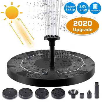 

Solar Fountain Pump Floating Solar Panel Water Pump Fountain Kit with Rechargeable Battery for Outdoor Garden Pond Swimming Pool