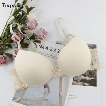 

Trufeeling Sexy Young Girls Bra Underwear Sexy Deep U Cup Bras for Women Push Up Lingerie Plunge Bra Intimates Lingerie 75B-85C