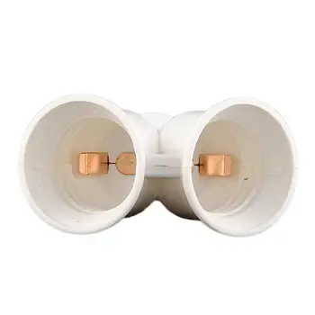 

E27 Splitter to 2 E27 LED halogen Light Lamp Bulb Adapter Converter Screw Socket
