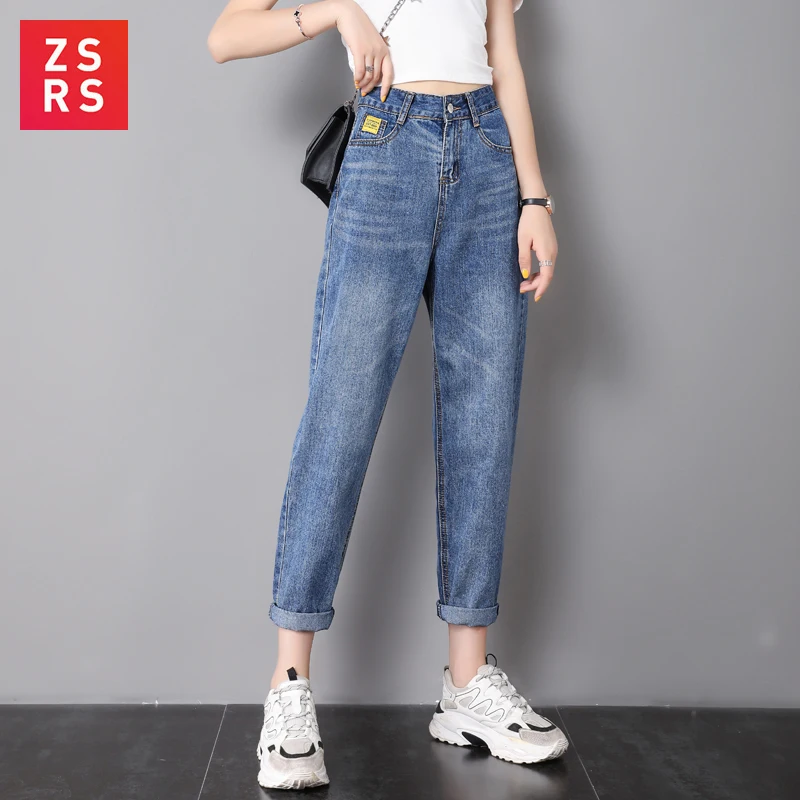 Женские джинсы Zsrs, джинсы для мам, джинсы для женщин в стиле бойфренд с высокой талией, джинсы пуш ап больших размеров 4xl 2020|Джинсы МОМ| | АлиЭкспресс