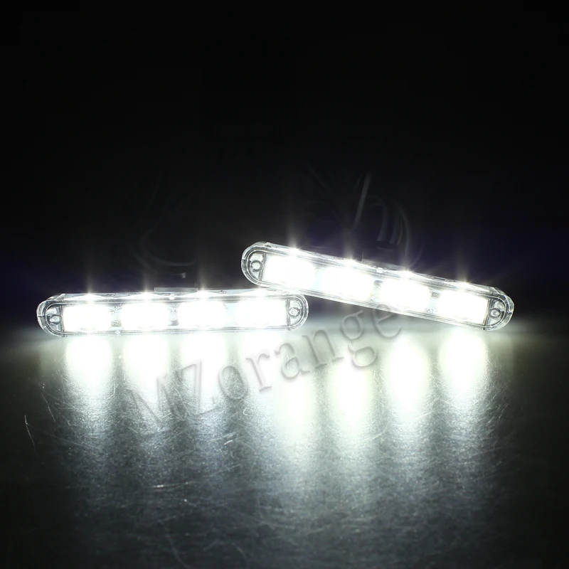 MZORANGE 12V 2X4LED Беспроводной дистанционного мигалка для полиции и скорой помощи Управления проблесковый маячок-стробоскоп для автомобиля Предупреждение о чрезвычайном происшествии Зажигалка для сигарет