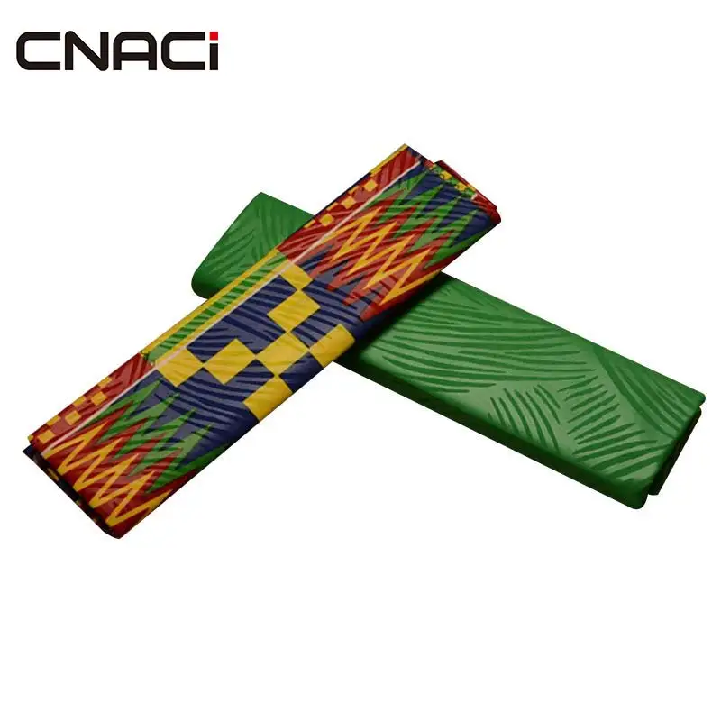 CNACI Новинка Kente Ткань Гана принт африканская ткань Анкара настоящий воск блок печать ткань 2+ 2 ярдов для женского платья - Цвет: 19070022