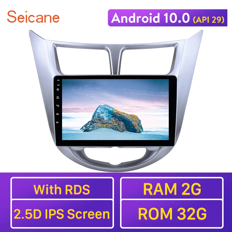 Seicane HD 1024*600 Android 10 0 для 2011-2013 Hyundai Verna автомобильный проигрыватель с радио и GPS