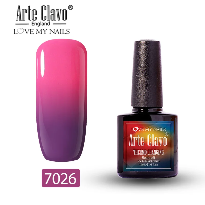 7026 Arte Clavo Temperature Color Changing Fast Dry Nail Art New Color Manicure Soak Off LED Semi Permanent 10ml Nail UV Gel Polish - Цвет: 7026