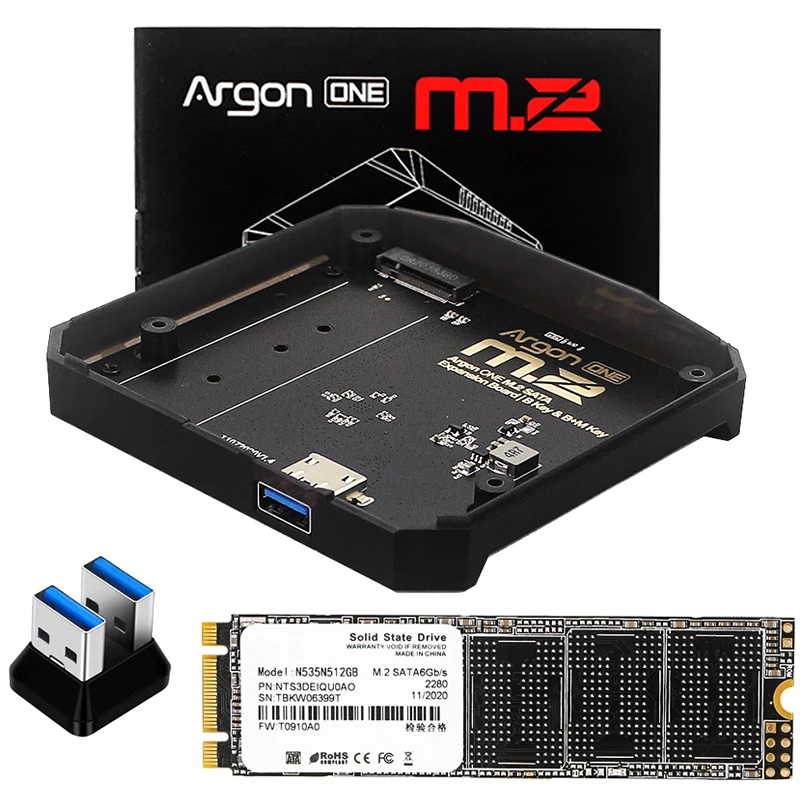 Raspberry Pi 4 Argon ONE M.2 Expansion Board USB 3.0 to M.2 SATA M.2 SSD 512G 128G Adapter Base for Argon ONE V2 Nanosound Case