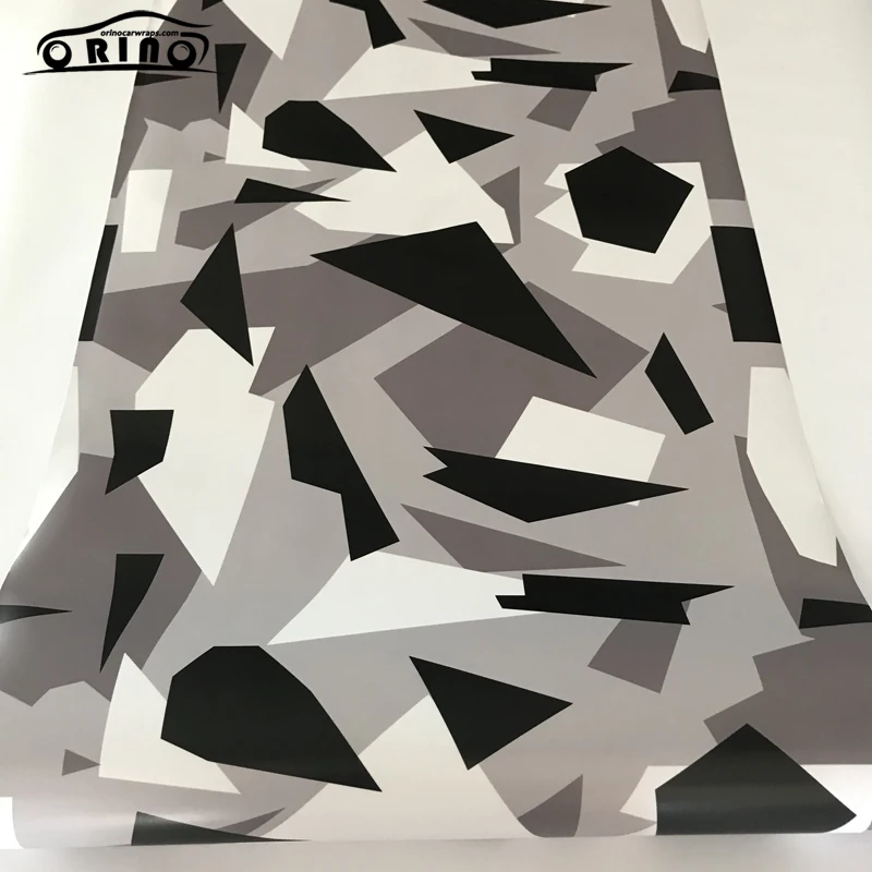 Black Grey White Vinyl Wrap Sticker-2