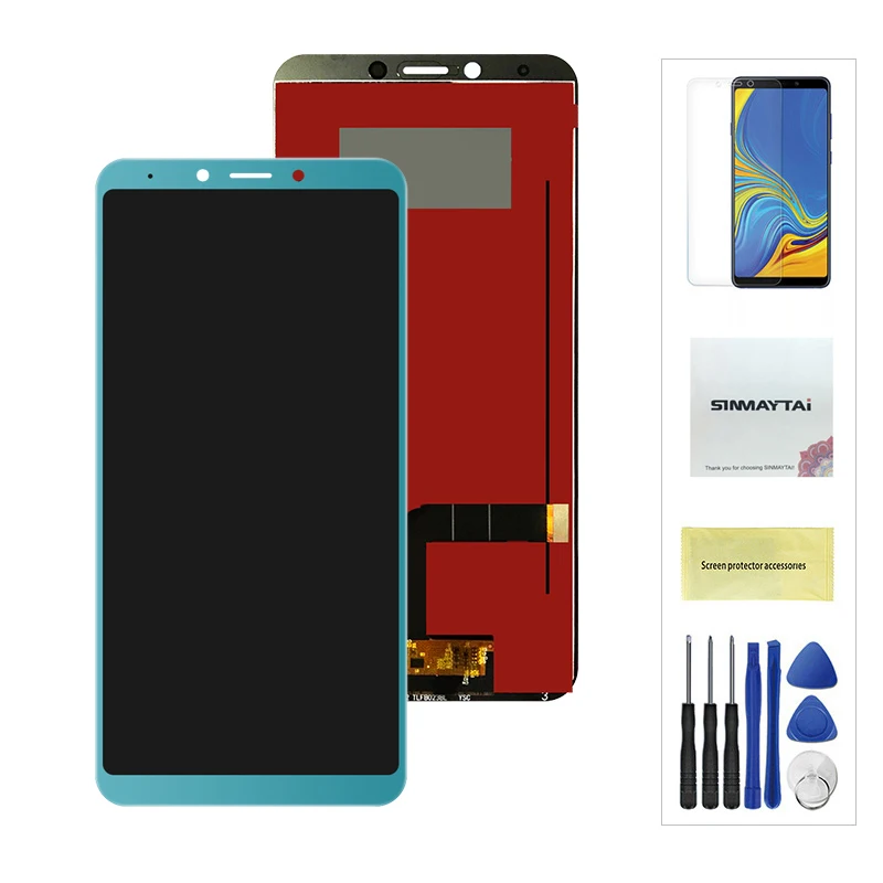Протестированный 6,0 ''для samsung galaxy A6s G6200 SM-G6200 ЖК-дисплей сенсорный экран дигитайзер в сборе для samsung A6s lcd - Цвет: A6S Blue