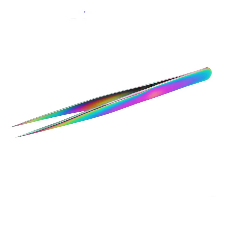 Colorful K Пинцет для ресниц профессиональный для наращивания ресниц из нержавеющей стали пинцет для бровей Вспомогательный зажим зажимы инструменты для макияжа - Цвет: Colorful K