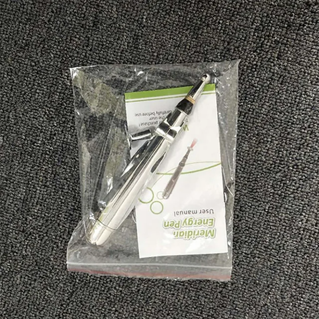 Silver Электронная Акупунктура ручка для иглоукалывания массаж успокаивающий сухожилия терапия Меридиан детектор точек акупунктуры - Цвет: Silver