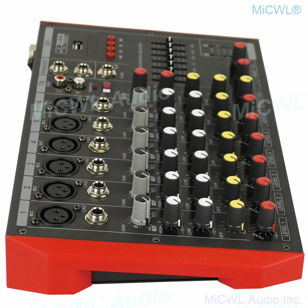 8 Channel MG8 Bluetooth Portable Audio Mixer Sound