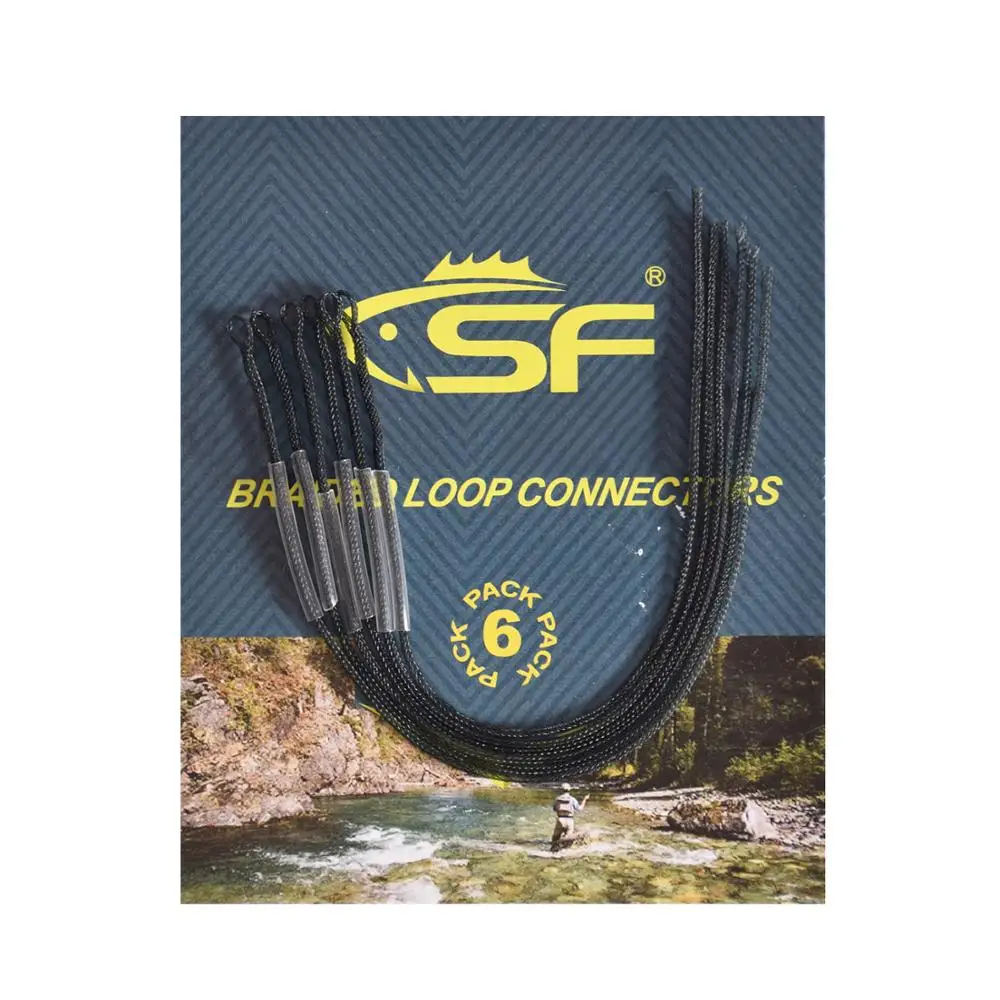 6 шт. SF плетеные поводки соединители для ловли лосося форели 20/30/50 фунтов 0 15
