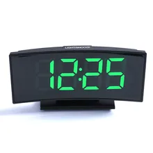 Многофункциональный большой экран цифровой дисплей Электронный настольные часы немой светодиодный Будильник с зеркалом с датой и температурой