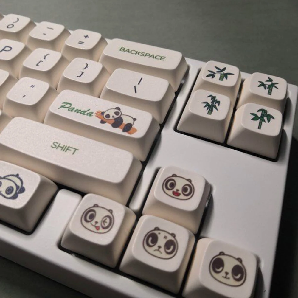 Panda тема белая Сублимация PBT Keycaps для Filco Cherry Mx Переключатель Механическая игровая