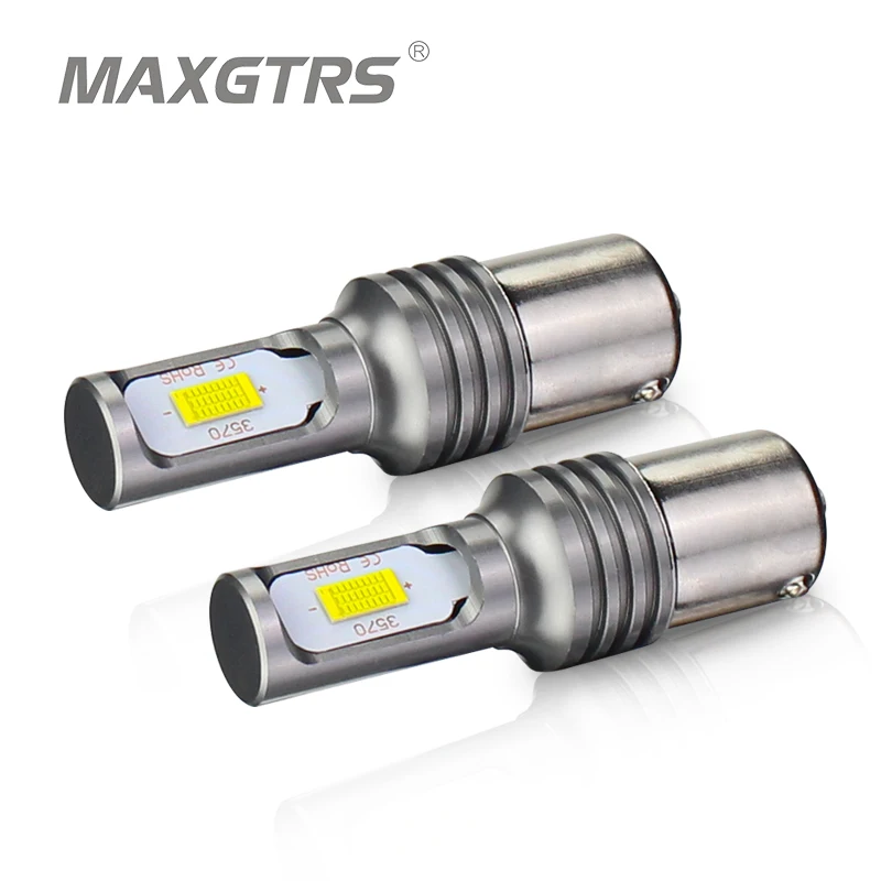 

2x PY21W LED 1156 BAU15S LED Bulbs Car Lights 72W Turn Signal Reverse Brake Light Canbus R5W CSP LEDs 12V 24V Automobiles Lamp