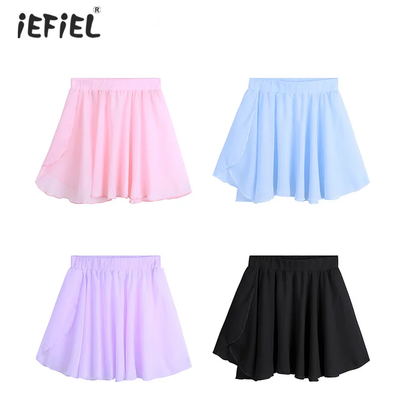 Детская балетная танцевальная юбка для девочек классическая мягкая шифоновая