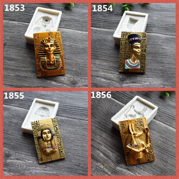 

Egyptian Pharaoh Moud Silicone Fondant Chocolate Candy Gum Paste Sugar Craft Cake Decorating Tools Soap Resin Polymer Clay Mold