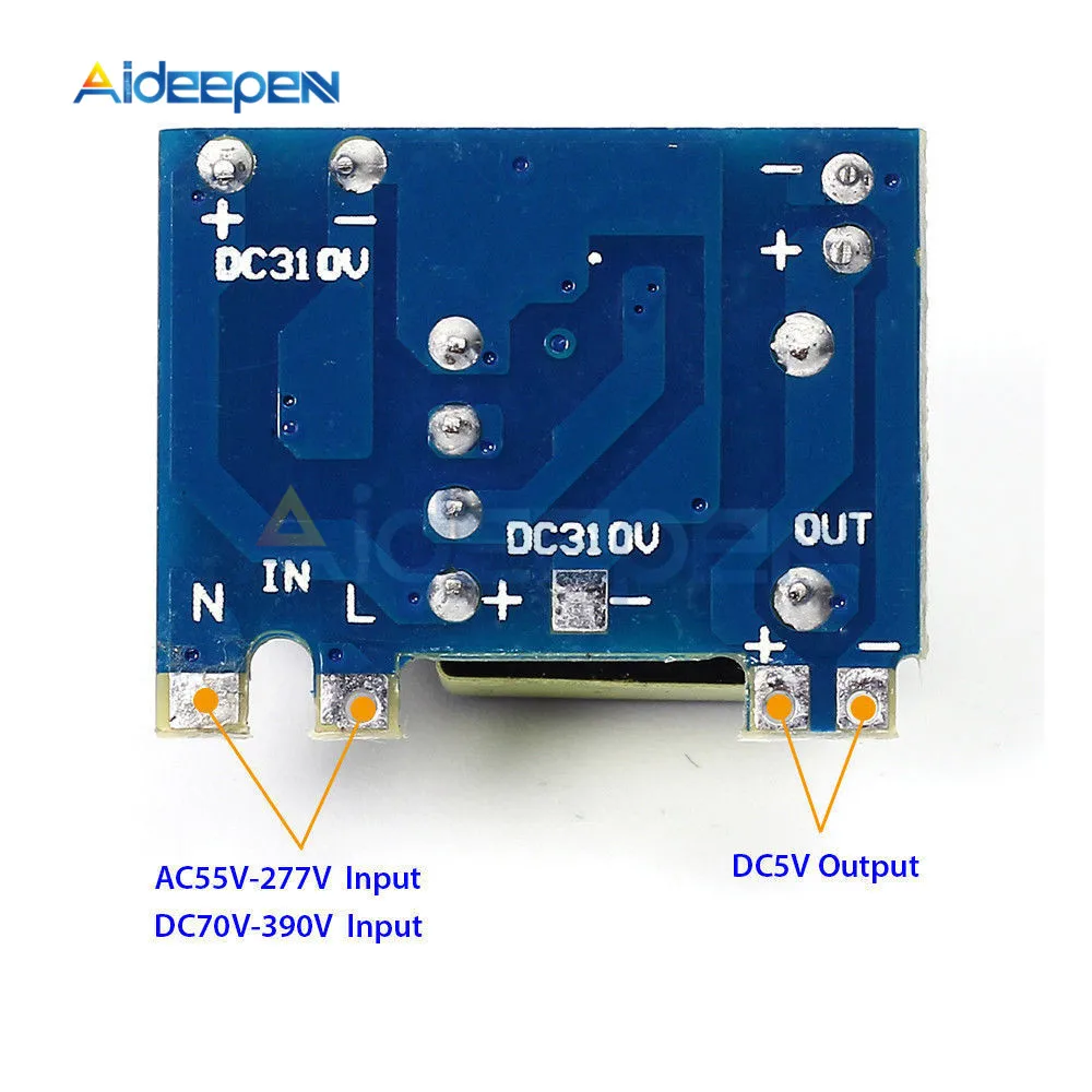 AC-DC 5 В 600мА 3W изолированный импульсный модуль питания 220 В до 5 В понижающий модуль регулятор напряжения для Arduino