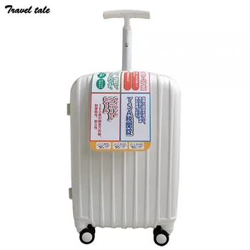 

TRAVEL TALE 20"24"28" inch white ABS PC 3 pieces suitcase spinner trolly bag travelling box and luggage set