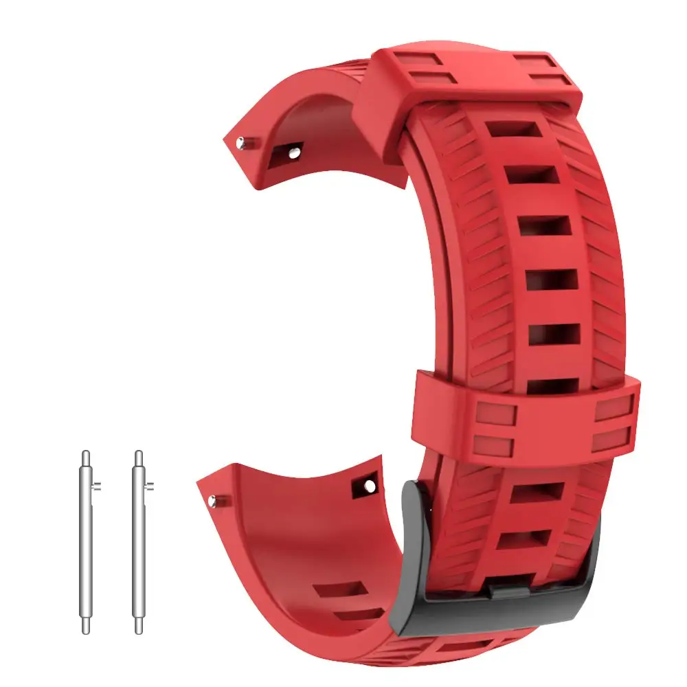 Ktab силиконовый ремешок для часов для Suunto Spartan Sport наручные часы Hr Baro/Suunto9/D5/Траверс браслет для умных часов - Цвет: Красный