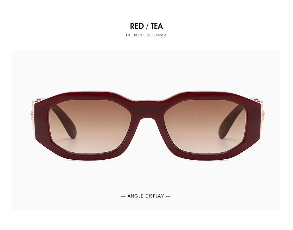 Новинка, маленькие паровые панковские солнцезащитные очки для мужчин и женщин,, роскошные брендовые индивидуальные паровые панковские солнцезащитные очки, квадратные женские винтажные очки - Цвет линз: C6 Red