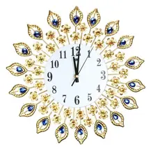 Большие искусственные Стеклянные Мозаичные часы роскошные украшения гостиной металлические часы декоративные бытовые настенные часы современный дизайн