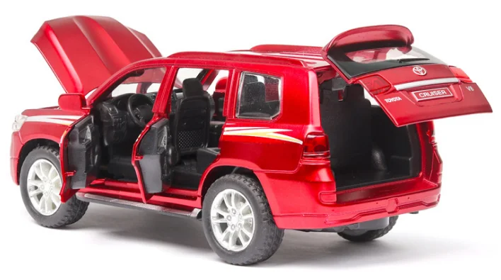 1:32 игрушечный автомобиль TOYOTA LAND CRUISER Prado Металлический Игрушечный Автомобиль литые игрушки модель автомобиля 6 дверей могут открываться игрушки для детей