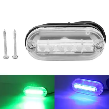 

6 LED Universal 3.5inch 12V DC Marine Stainless Steel Under Water Pontoon Waterproof Boat Transom Light IP68
