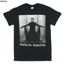 Мэрилин Мэнсон трон ммхv черная футболка официальный Мерч мужские хлопковые футболки летняя брендовая Футболка Европейский Размер 4XL 5XL