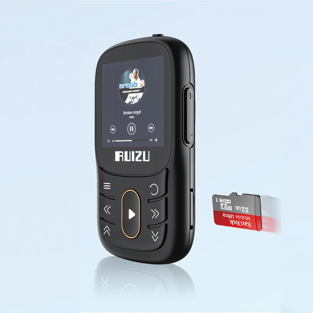Clipe de Alta Leitor de Música Cartão com Rádio Ruizu Esporte Bluetooth Player Mini Fidelidade Suporte tf fm Gravação E-book Vídeo Pedômetro X68 Mp3 - Image 6