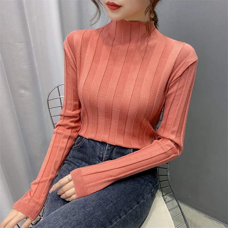 

Autumn / winter 2020 new half high neck slim for women's long sleeve bottoming sweaters 34-6266 (No.6, row 4, East Room)ff