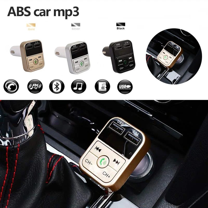 Автомобильный Bluetooth fm-передатчик беспроводной Handsfree светодиодный MP3-плеер USB зарядное устройство двойной USB 2.1A TF модулятор Быстрая зарядка