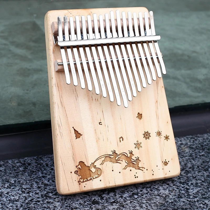 KERUS Kalimba большой палец фортепиано 17 клавиш с красного дерева портативный Mbira палец пианино подарки для детей и фортепиано начинающих профессиональный