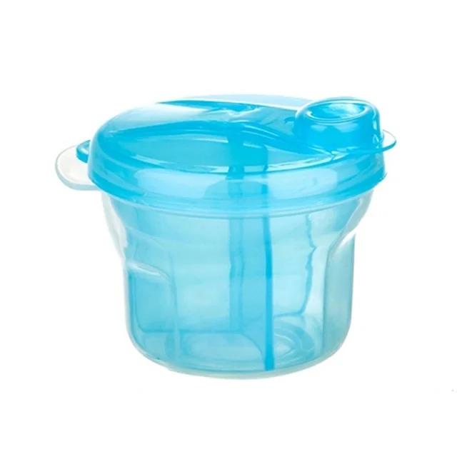 Детская вращающаяся коробка для сухого молока, портативный дозатор для молочного порошка, контейнер для еды, коробка для хранения для кормления ребенка, коробка для ухода за ребенком - Цвет: Blue