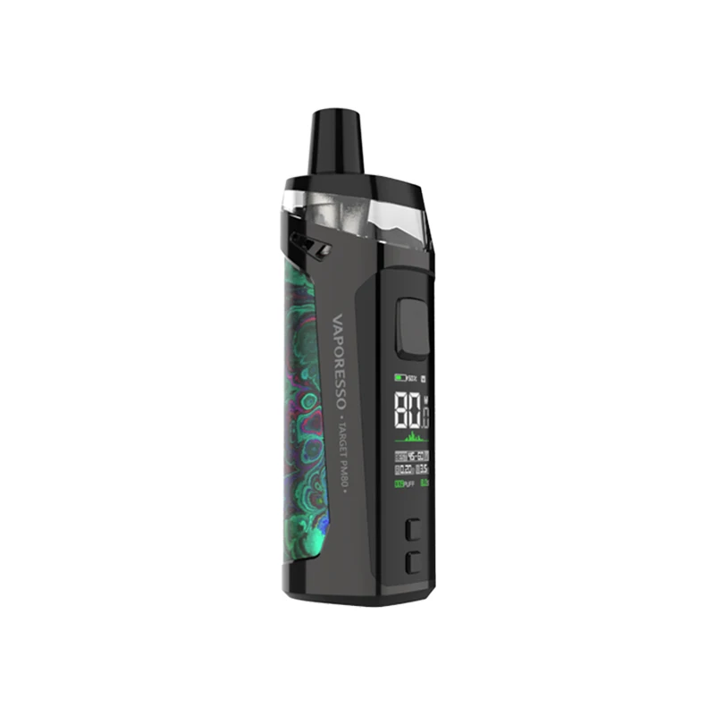 Зеленый Vaporesso Target PM80 Sub Ohm Pod Mod комплект Vape с 4 мл Target PM80 Pod GTX сетчатая катушка электронная сигарета паровой пар - Цвет: Зеленый