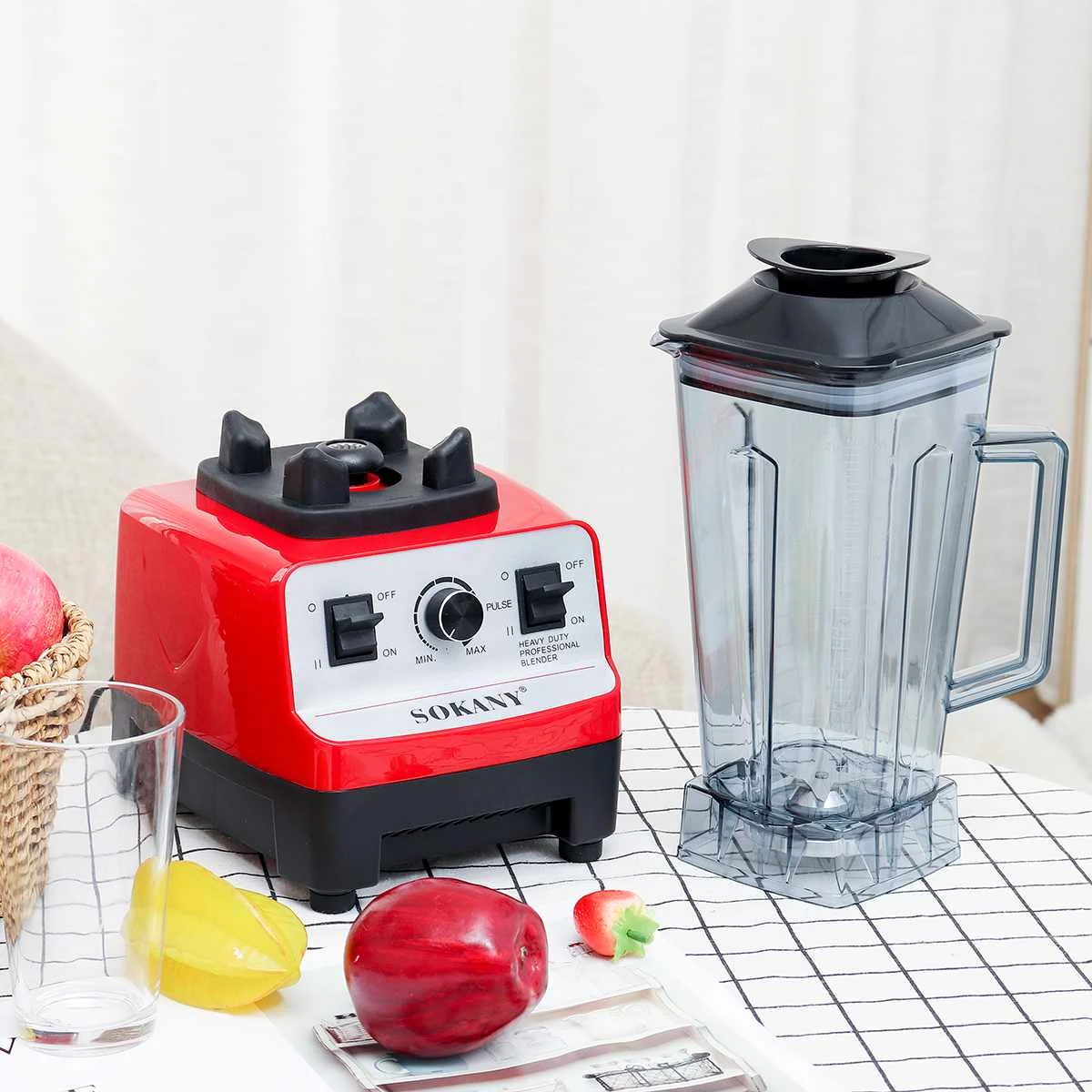 2000L 7Speed Electric Blender Coffee Machine Maker Juicer 4500W Powerful Multi-functiaon Squeezer Vegetable Fruit Easy Wash