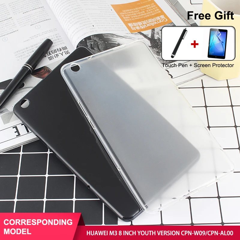 

SZOXBY For Huawei M3 Youth Edition CPN-W09/AL00 8 Inch Flat TPU Case All-Inclusive Back Anti-Fall shockproof Cover Soft Case