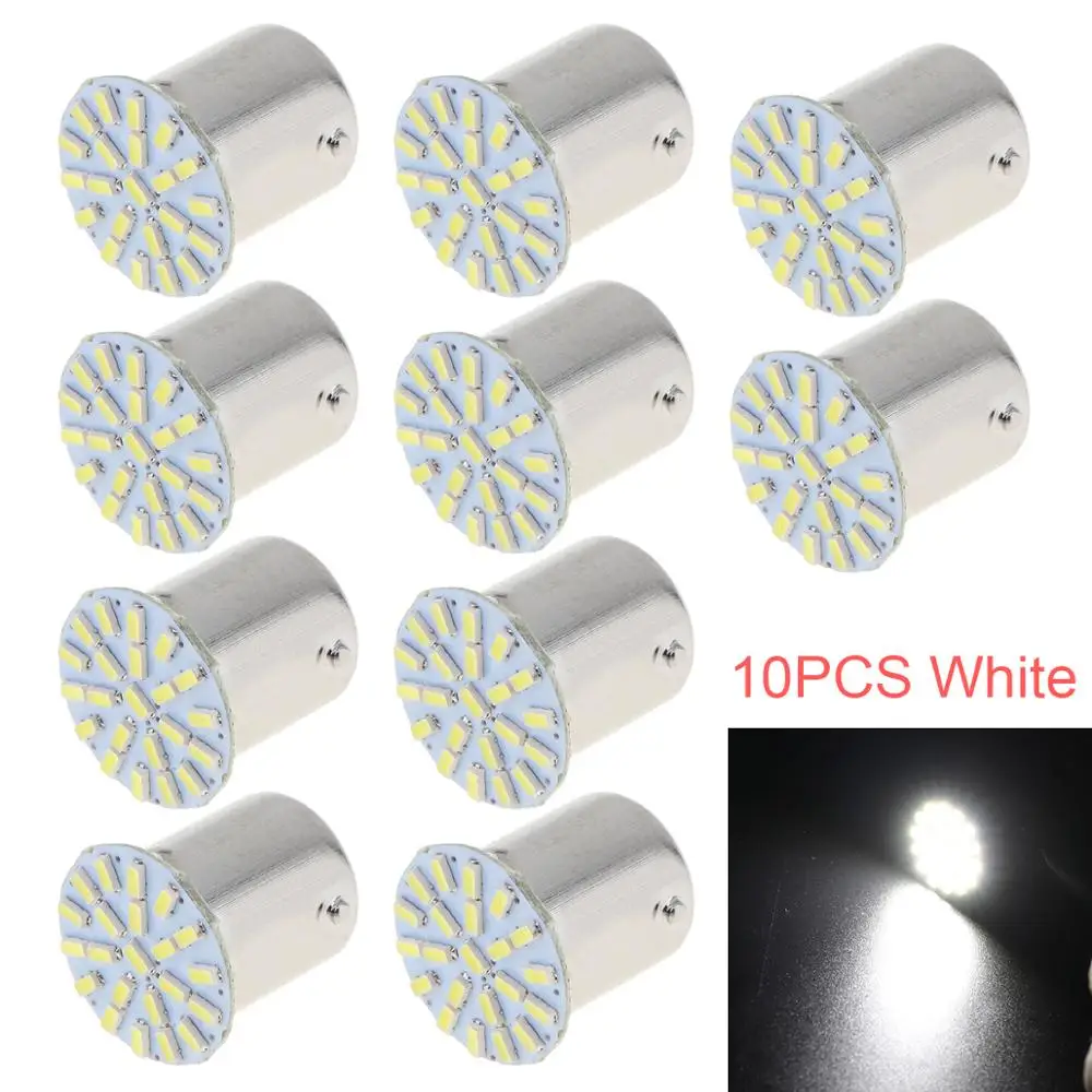 1/2/10pcs/set White 12V 4W 1156 BA15S 22-SMD LED Car Light Source Super Wholesale Bulbs Turn Signal Backup P21W 382 7506
