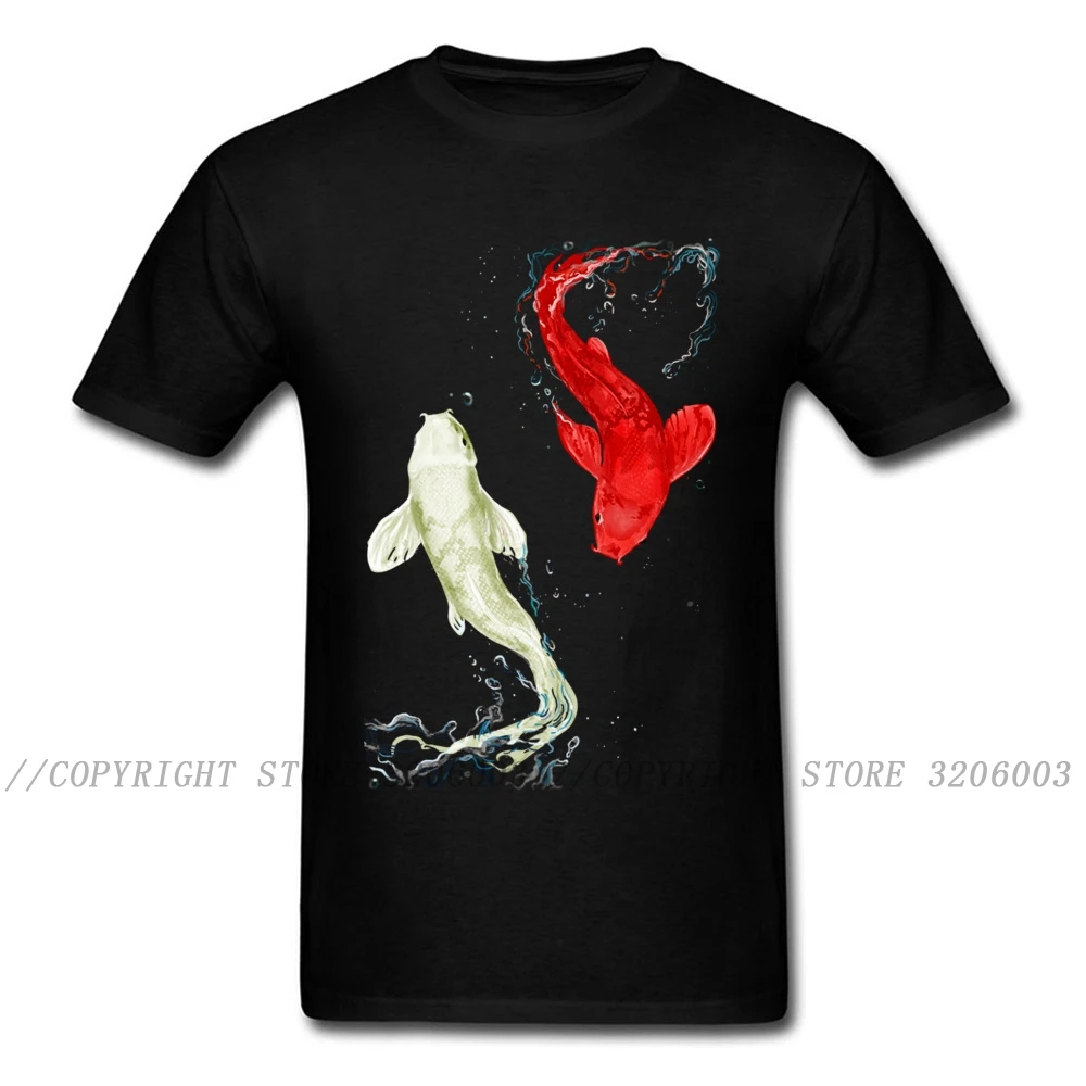 Koi Fishes/футболка для мужчин подарок на день рождения черная футболка уникальный