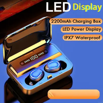 

F9-5 Headphones Digital Display Charging Headphones Headset Dual-pass Headphone Lights with Breathing Light Headphones