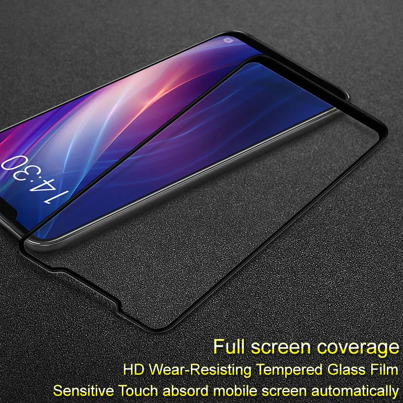 Imak Pro+ Защитная пленка для экрана для Meizu X8 с полным покрытием, закаленное стекло для Meizu X8, полностью Впитывающее клей, автоматическая, не белая точка - Цвет: Черный