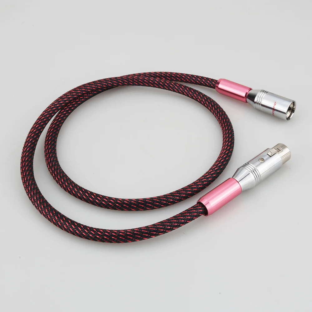 Audiocrast AES/EBU Digital Audio Cable Silver Balanced XLR Plug Pre Amp HiFi A10