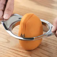 1pc Stainless Steel Mango Cut Pitter Mango Core Remover Splitter Fruit Peach Slicer Cutter