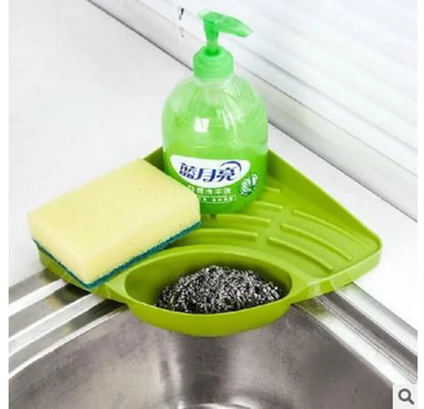 

Triangular Sink Rack Storage Racks Sink Sponge Stand Storage Debris Kitchen Multi - Purpose Dishwasher Drain Rack