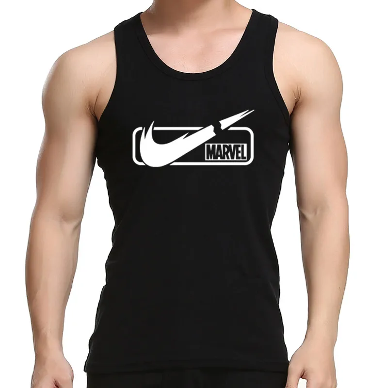 

2019 brand new cotton vest print bodybuilding body-building halter belt men's sports vest vest